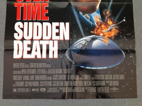 Póster de hoja completa original de Sudden Death 1995 Movie House - Imagen 7 de 12
