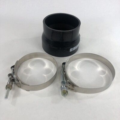 3 In Exhaust Coupler Black Silicone &ndash; 4 Inch To 3 Inch With T-Bolt