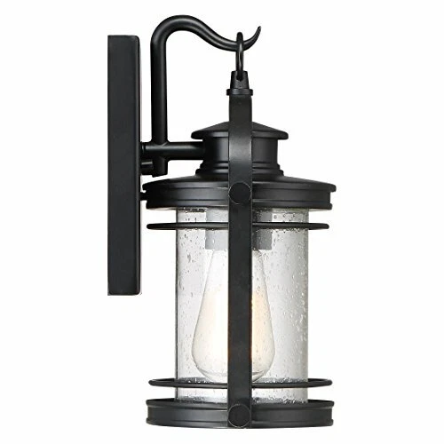 Quoizel BKR8406K 1-Light Booker Outdoor Lantern in Mystic Black - Picture 6 of 7