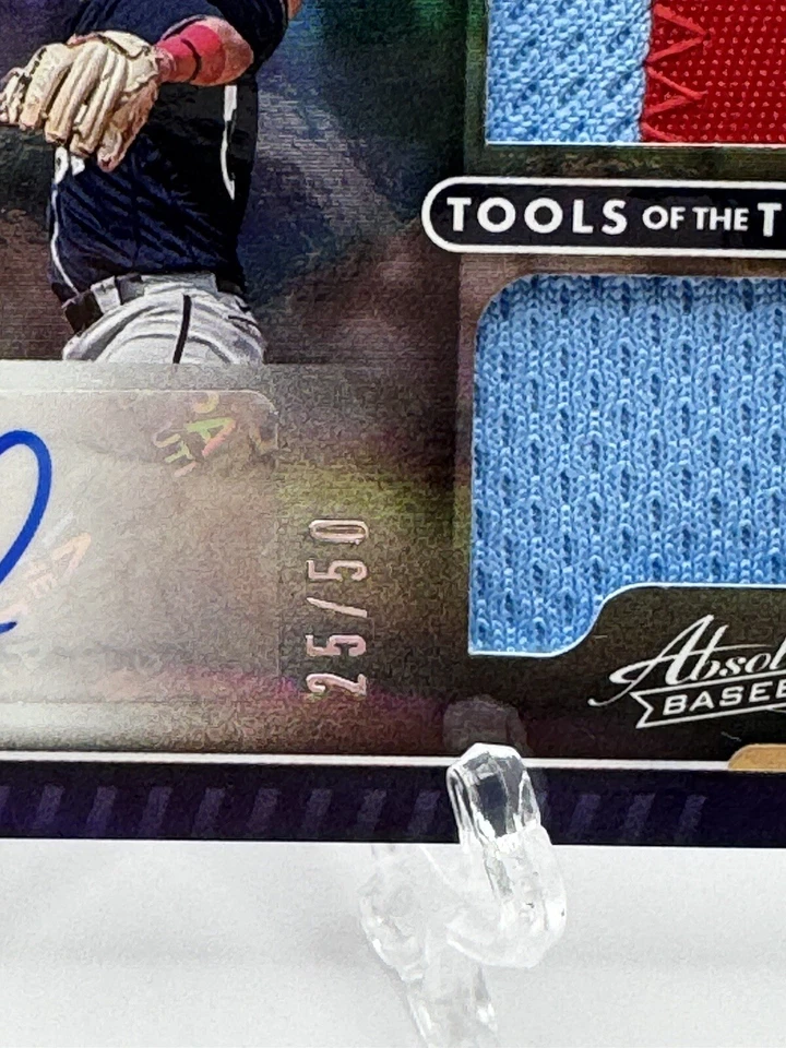2022 Absolute Baseball Jose Miranda Tools Of The Trade Red Patch Auto #’d/50 - Image 3 of 4