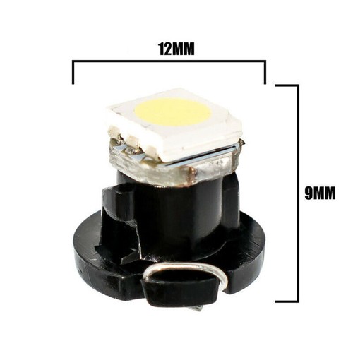 10pc Ice Blue T5/T4.7 Neo Wedge LED Instrument Cluster Panel Dash Light Bulbs . - Picture 5 of 7