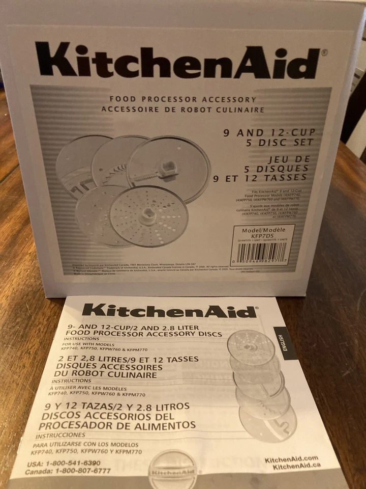 KitchenAid food processor accessories five disc set new - Image 4 of 4