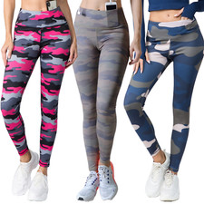 Women  s High Rise Leggings, Full Length Camo Leggings,  Size Options