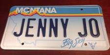 Vanity JENNY JO license plate Joan Jones Johanna Josephine Jonathan Josie Joseph