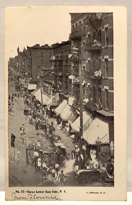 Scene From Lower East Side NYC New York 1907 Open Johnny Pump Fire Hydrant