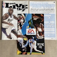 NBA Live 1997 Instruction Manual Booklet ONLY Sega Genesis Basketball Authentic