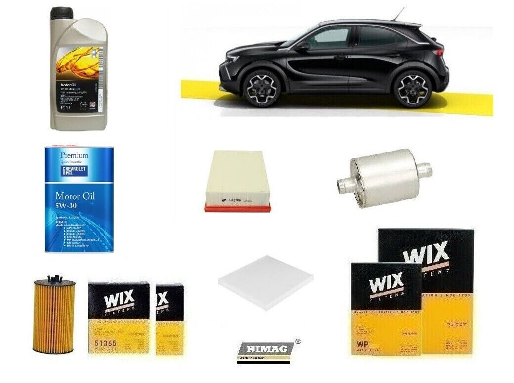 Kit Filtri tagliando per Opel Mokka 1.4 GPL-LPG 103 Kw + 5 Litri 