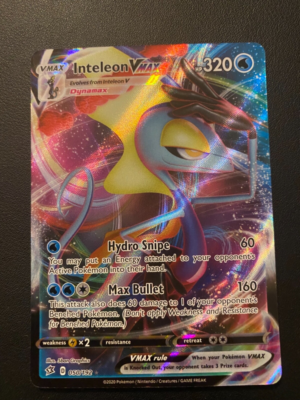 POKEMON TCG INTELEON VMAX 50/192 REBEL CLASH ULTRA RARE!!