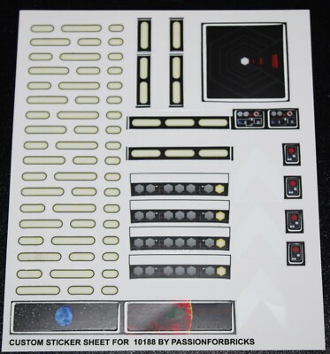 Ersatz Custom Aufkleber für 10188 Replacement Sticker Sheet for 10188