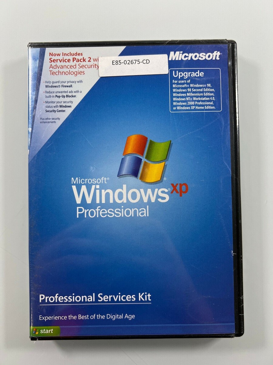 WINDOWS XP PROFESSIONAL UPGRADE E85-02675 SEALED NEW Full Retail