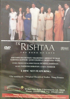 Ek Rishtaa, The Bond of Love, DVD, Bollywood Ent, Hindi Language, English Sub. | eBay Ek Rishtaa, The Bond of Love, DVD, Bollywood Ent, Hindi Language, English Sub. | eBay