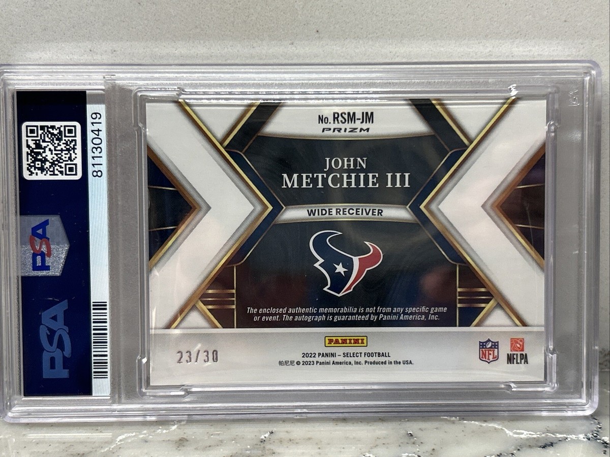 2022 Panini Select - Rookie Signature Memorabilia John Metchie III