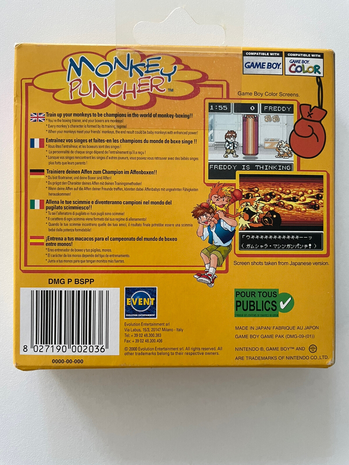 Nintendo Gameboy Color Spiel " Monkey Puncher " Ovp | Pal | GBC online  kaufen | eBay