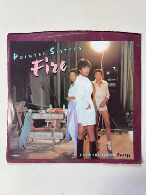 POINTER SISTERS Fire 45 Record Rock Funk Disco Picture Cover VG
