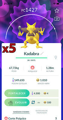 Shiny Alakazam ( Abra Evolution ) Pokemon Trade Go