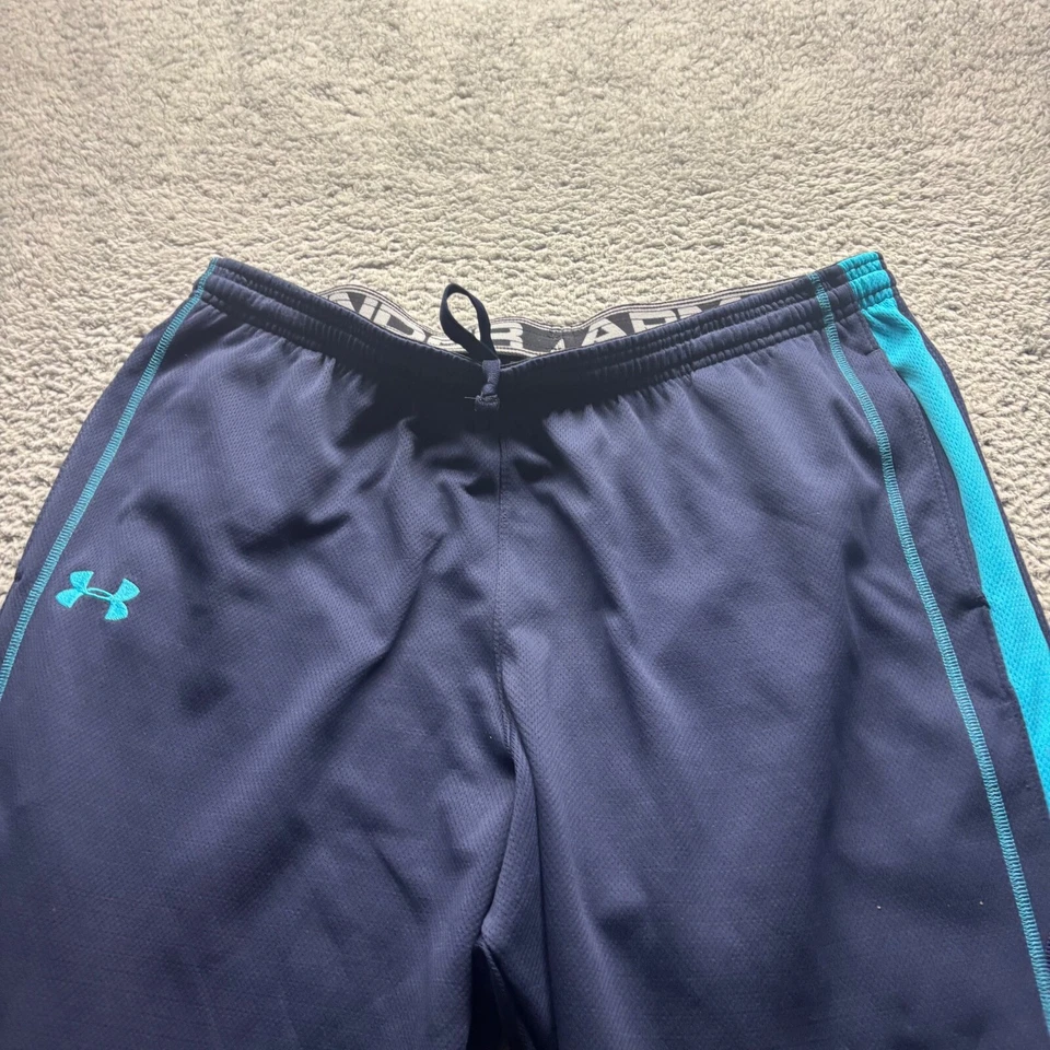 Pantalones deportivos Under Armour para hombre XL azul poliéster rectos holgados tiras azules Foto 2 de 4
