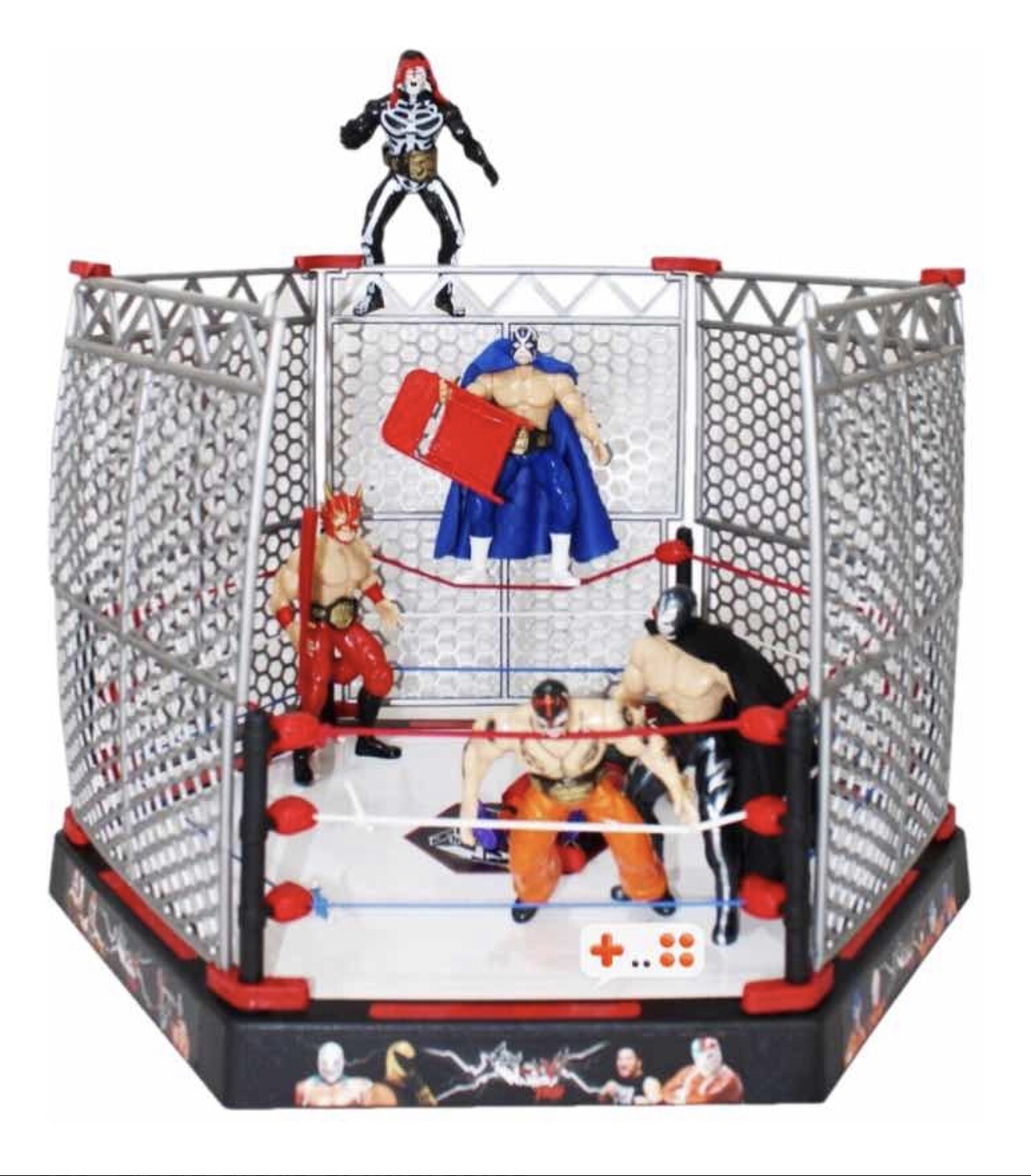 Mexican Wrestling Kit with 6 Wrestlers and Cage Ring Accessories eBay