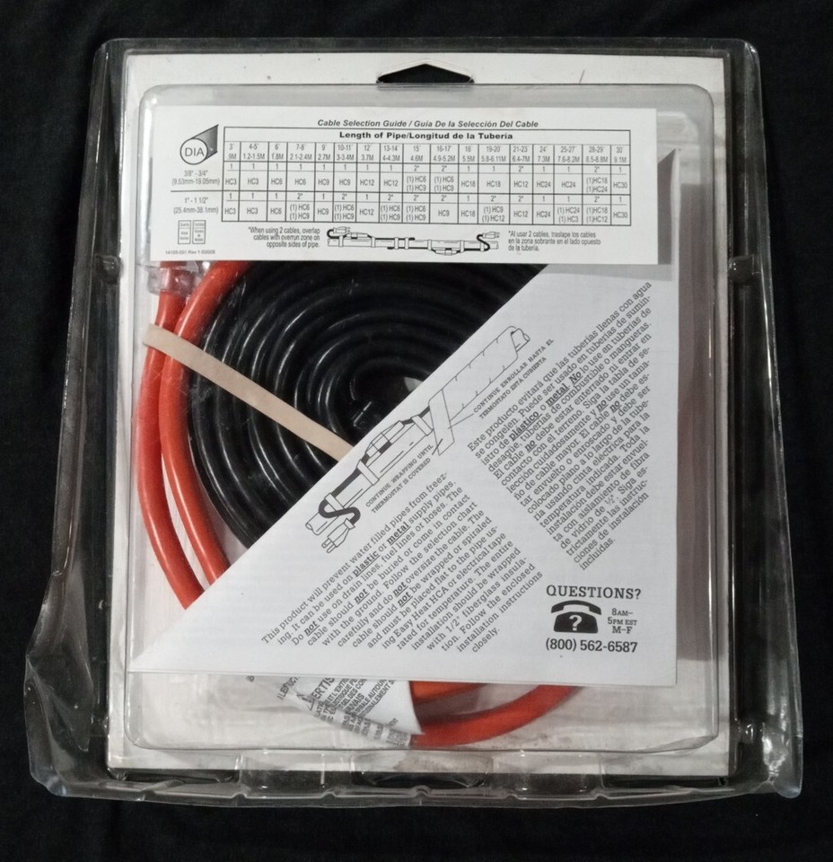 Frost King 12 ft. / 3.7m Electric Water Pipe Heat Cable HC12