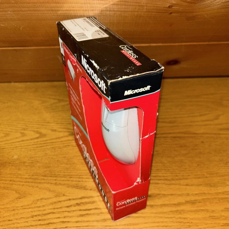 Vtg New Microsoft Cordless Wheel Mouse Wireless Digital Receiver Box 1999 - Image 2 of 4