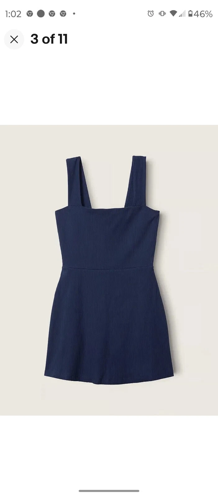 UNDERCOVER Nuovo abito da serbatoio attivo Victoria's Secret rosa con romper a costole blu navy taglia XXL 2XL