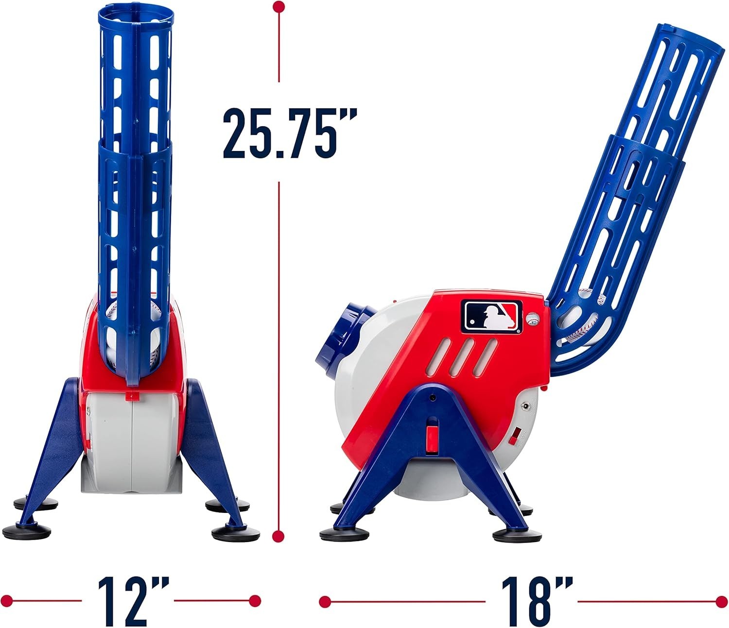 Portable Kids Pitching Machine - Includes Foam Balls & Adjustable Pitch Speeds
