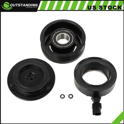 AC COMPRESSOR CLUTCH KIT COIL PULLEY PLATE For 2007-10 FORD F-150 6CYL 4.2L