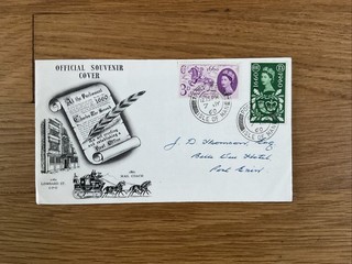First Day Cover Queen Elizabeth II Pre Decimal 1960 Great Britain Isle of Man