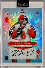 2024 Wild Card 5 CD Stacked Deck Kyle McCord PRC Auto 1/1 Rainbow Holo Foil