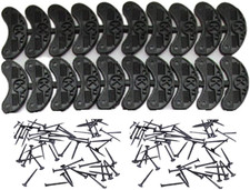 20 pcs Heel Plates Shoe Heel Taps Rubber Tips Sole Heel Repair Pad Replacement w