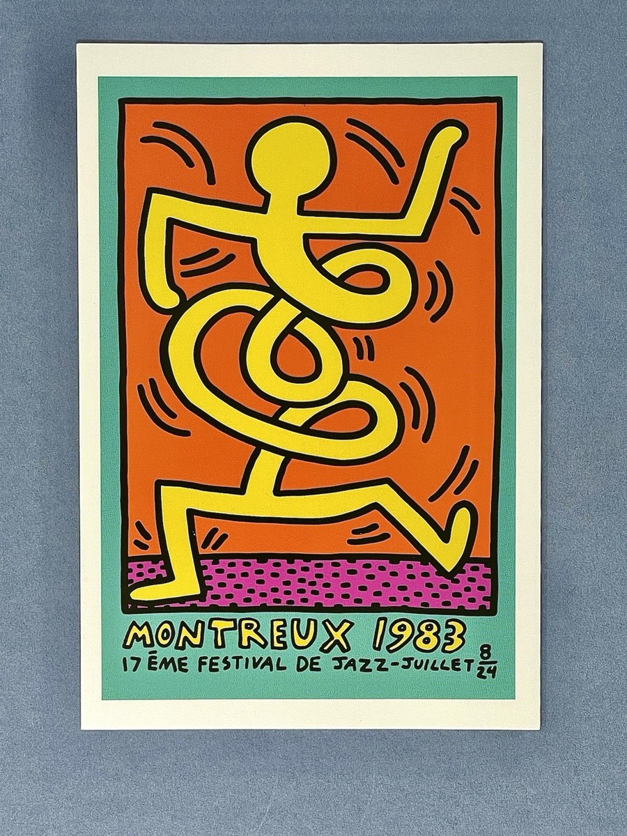 Keith Haring Art Postcard “Montreux 1983” Pop Shop Jazz Festival