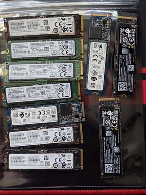 256GB NVMe mSATA  PCIe M.2 Solid State Drives  (Lot of 10) Msata HDD Hard drive