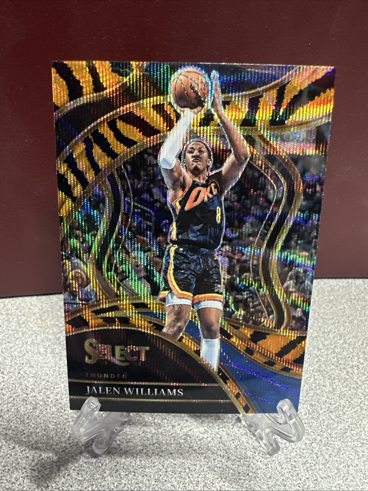 2023-24 Panini Select - Courtside Jalen Williams #209 Tiger Stripes Prizm SSP