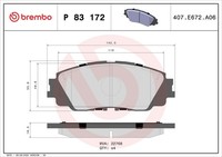 Bremsbelagsatz Scheibenbremse Prime Brembo P 83 172 FüR Toyota Lexus RAV 5 VAN