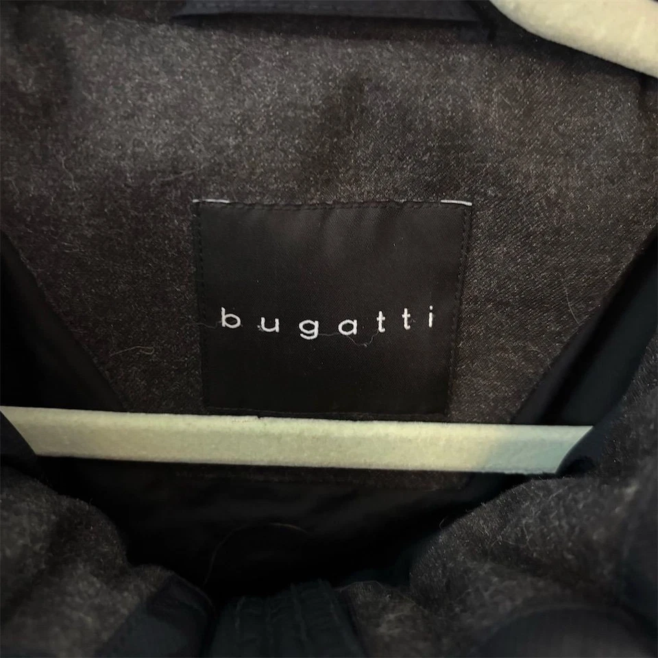 布加迪男式绗缝野战夹克海军蓝 62 码中长休闲 — 第 3/4 张图片