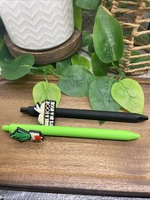 2 PC 5.7 Medium Point Retractable Black Ink Pen Set Silicone Book Themed B188