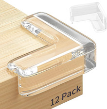 12-Pack Clear Table  Furniture Corner Protectors Baby Safety Edge Guards