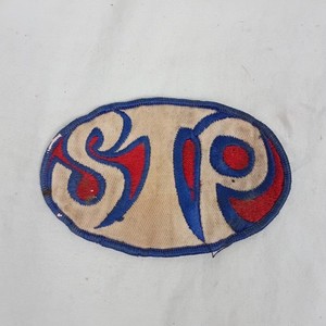 Vintage 60s STP Motor Oil Racing Red White Uniform Embroidered Patch Badge 50s