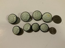 Vintage 8 Versace Coat Pants Dress Shirt Mint Green Medusa Face Button