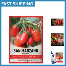 Pack of 100 San Marzano Tomato Seeds - Meaty Heirloom Variety for Home Growers