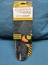 Copper Fit Work Gear Comfort Insoles M:8-13 W:9.5-14.5 All Day Comfort/ Support