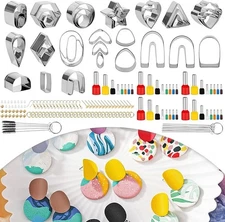Polymer Clay Cutters, 169Pcs Clay Cutters Polymer Clay Earrings Kit Mini