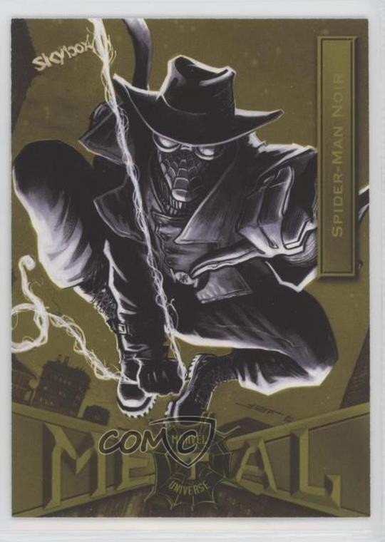 2022 Upper Deck Marvel Metal Universe Yellow Light FX Spider-Man Noir #85 ng3