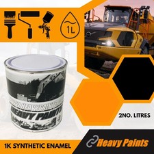 Hanix Digger Orange & Cab Black Paint Endurance Enamel 1 Litre Tins
