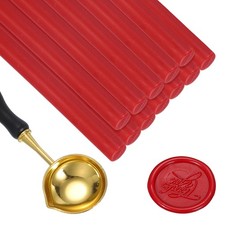 12 Wax Seal Sticks, Glue Gun Sticks with Spoon, Bright Red