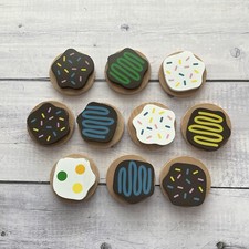 Melissa Doug Wooden Slice Bake Cookie Replacements Set Of 10 Pretend Food