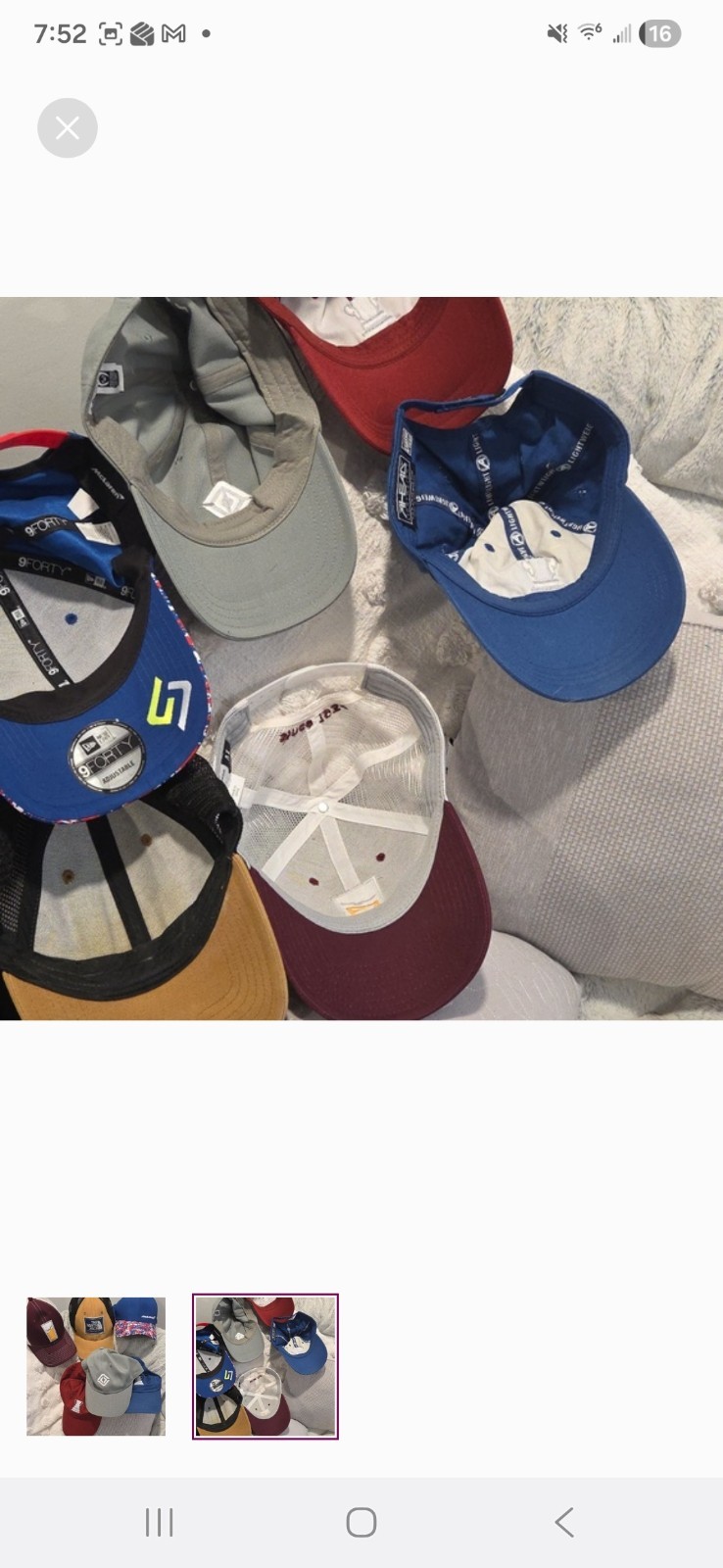 6 baseball caps Assorted Brands - image 2
