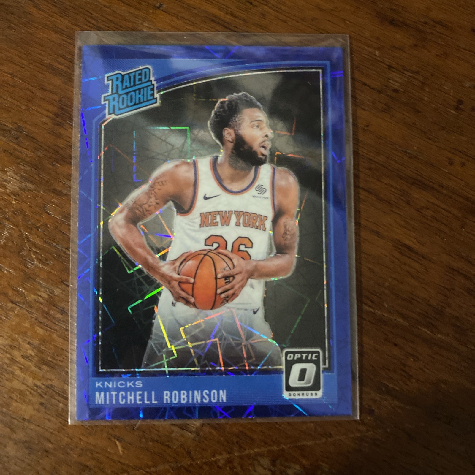 2018-19 Donruss Optic Blue Velocity #163 Mitchell Robinson RR RC Rookie Knicks