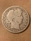 1908 S Barber Half Dollar - As Shown! (#1613)