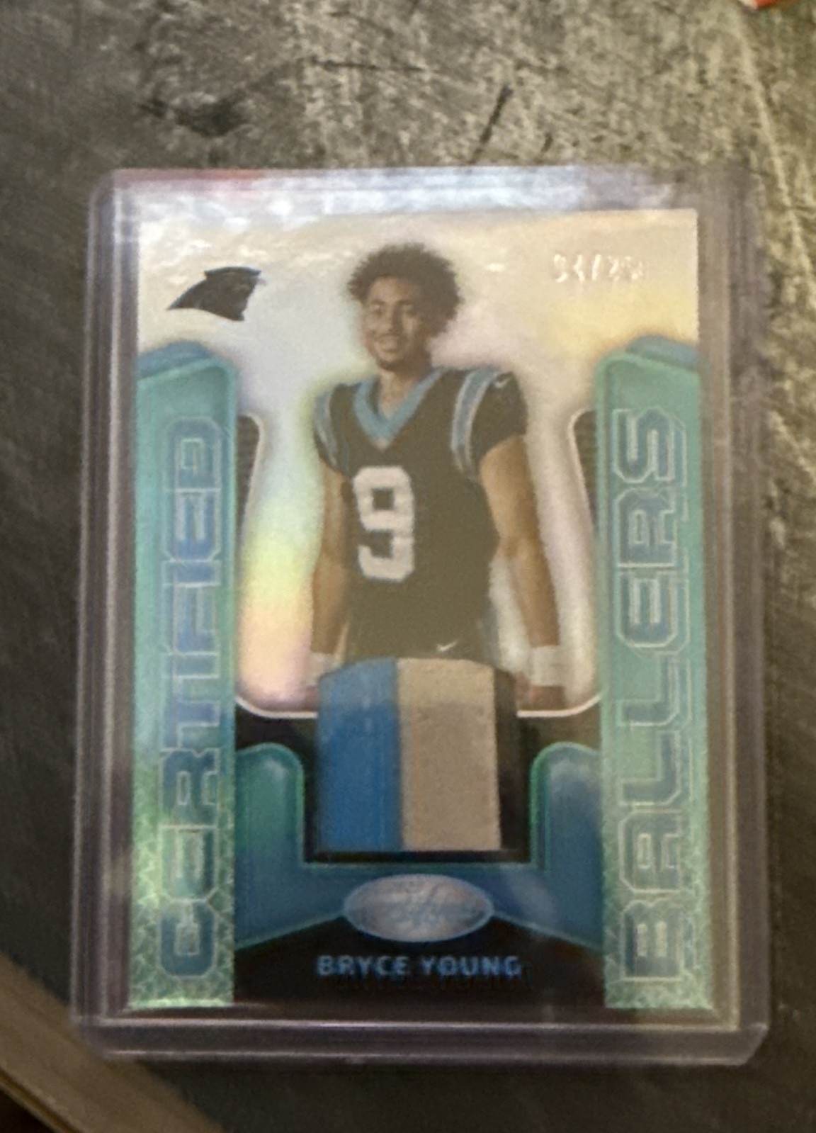 Bryce Young Panini Certified Ballers Mirror Relic #CBM13 Teal Mirror