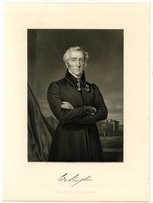 ARTHUR WELLESLEY DUKE OF WELLINGTON, British General/Waterloo, Engraving 9933